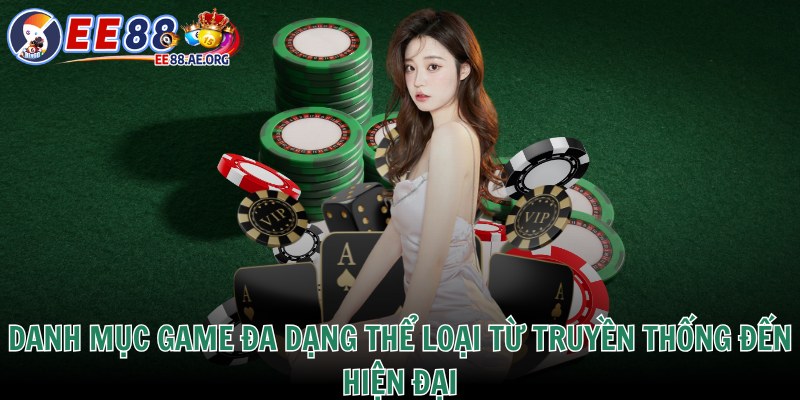Danh mục game đa dạng thể loại từ truyền thống đến hiện đại